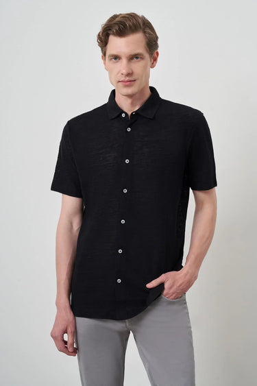 Men’s Morven Modern Apache-Collar Casual Shirt