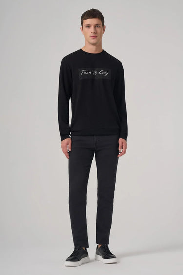 Morven Men's Trend Printed Crew Neck Sweat-Shirt