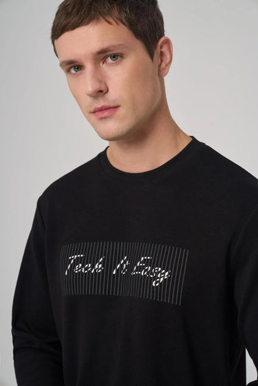 Morven Men's Trend Printed Crew Neck Sweat-Shirt