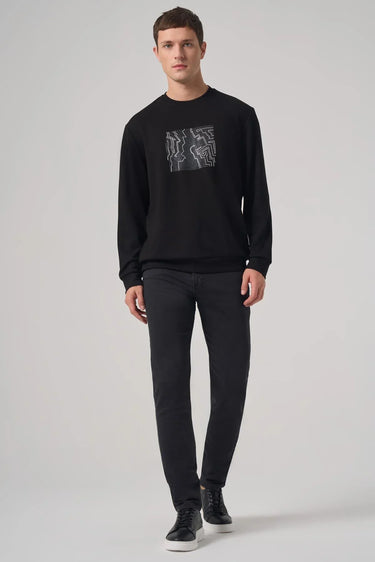 Morven Men's Trend Printed Crew Neck Sweatshirt