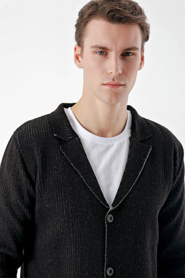 Morven Men's Trendy Patterned Buttoned Knitwear Cardigan