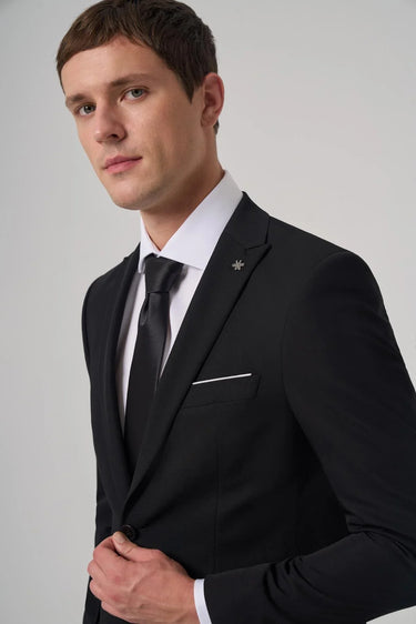 Morven Men's Wool Slim Fit Pointed Collar Suit