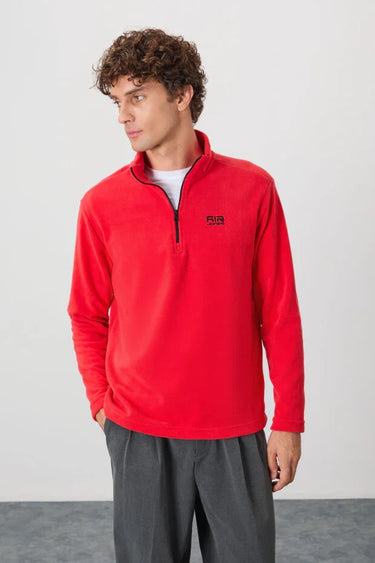 River Stand Collar Men’s Fleece Sweatshirt