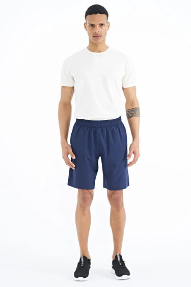 Men's Casual Shorts with Side Pocket & Elastic Waist