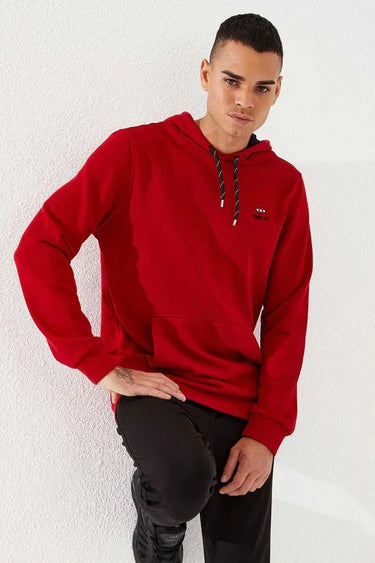 TOMMYLIFE Men's Standard Fit Hooded With Classic Kangaroo Pocket