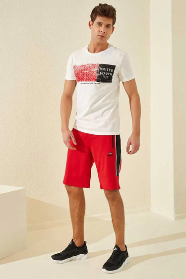 Tommy Life Men’s Casual Shorts with Sporty Stripe Detail