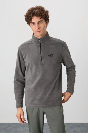 River Stand Collar Men’s Fleece Sweatshirt