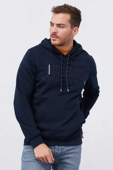 TOMMYLIFE Men's Standard Fit Hooded Sweatshirt with Embroidered Kangaroo Pocket