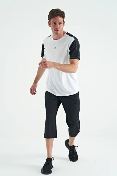 Men's Standard Fit Lace-Up Capri Pants with Zipper Pocket