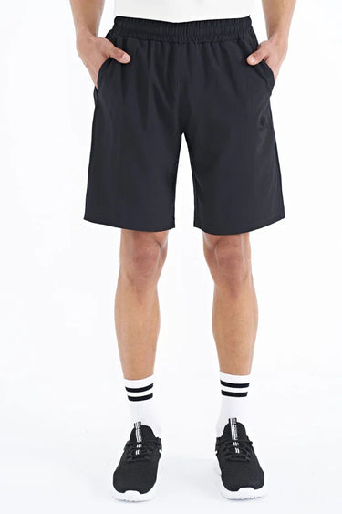 Men's Casual Shorts with Side Pocket & Elastic Waist