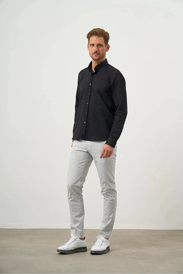 Easy-Iron Oxford Cotton Slim Fit Button-Down Shirt