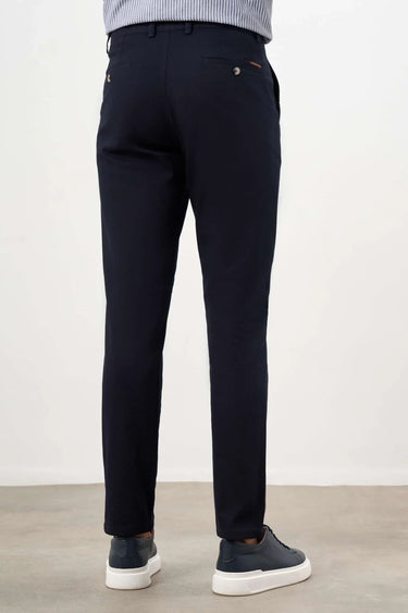 Morven Men's Navy Summer Cotton Side Pocket Dynamic Fit Chino Pants