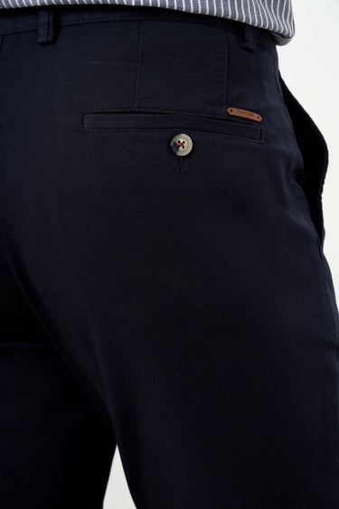 Morven Men's Navy Summer Cotton Side Pocket Dynamic Fit Chino Pants