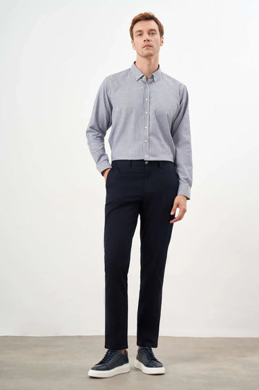 Morven Men's Navy Summer Cotton Side Pocket Dynamic Fit Chino Pants