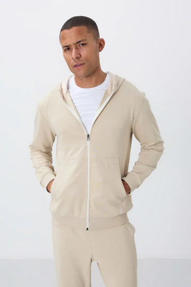 Compact Cotton Thick Smooth Hooded Comfort Fit Men's Tracksuit Set