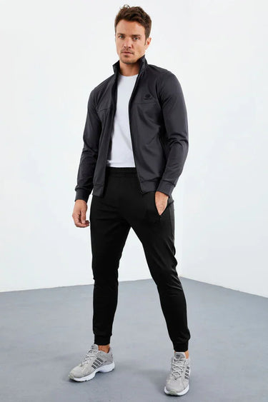 Tommy Life Men’s Stand Collar Zip-Up Cuffed Tracksuit Set