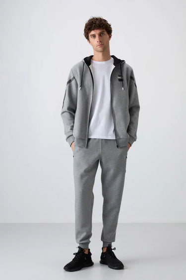 Cotton Thick Soft Textured Comfort Fit Printed Men's Tracksuit Set
