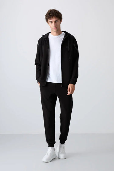 Cotton Thick Soft Textured Comfort Fit Printed Men's Tracksuit Set