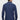 Man wearing a navy blue slim fit long sleeve shirt, back view, with brown pants