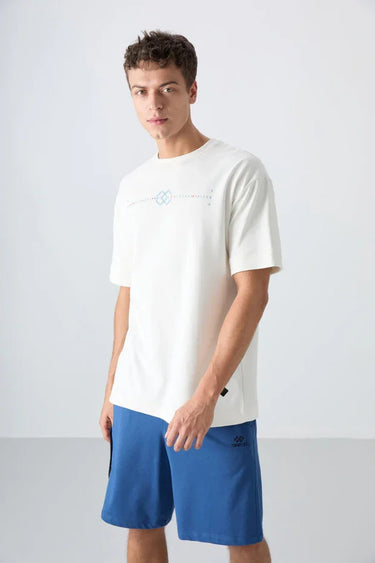 TOMMYLIFE Men's Relaxed Oversize Printed Premium Cotton T-Shirt