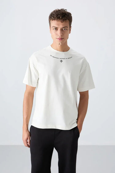 TOMMYLIFE Men's Graphic Print Oversize Fit Premium Cotton T-Shirt