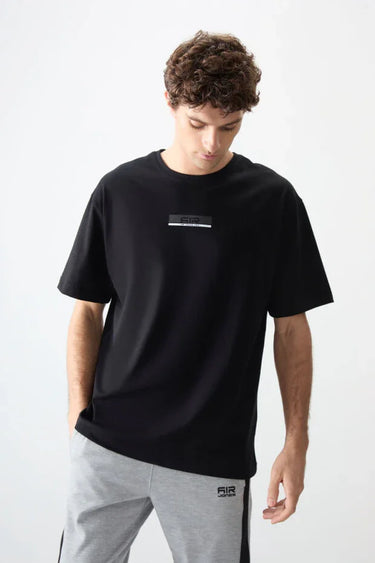 TOMMYLIFE Men's Graphic Print Oversized Soft Cotton T-Shirt