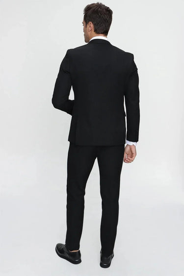 Men's Basic Plain Slim Fit Slim Cut 6 Drop Suit