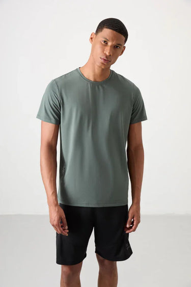 TOMMYLIFE Men's Lightweight Textured Standard Fit Active T-Shirt
