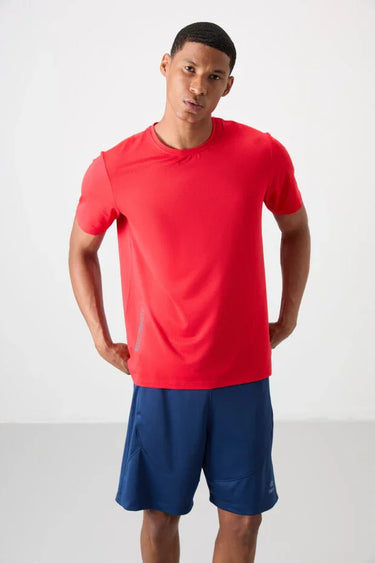 TOMMYLIFE Men's Lightweight Textured Standard Fit Active T-Shirt