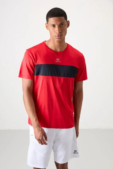 TOMMYLIFE Men's Lightweight Jacquard Performance Training T-Shirt