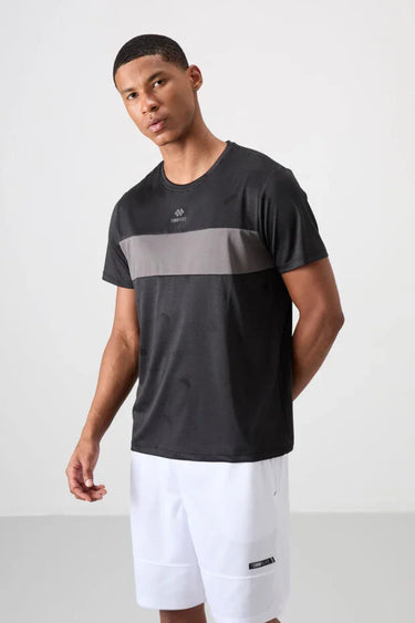 TOMMYLIFE Men's Lightweight Jacquard Performance Training T-Shirt