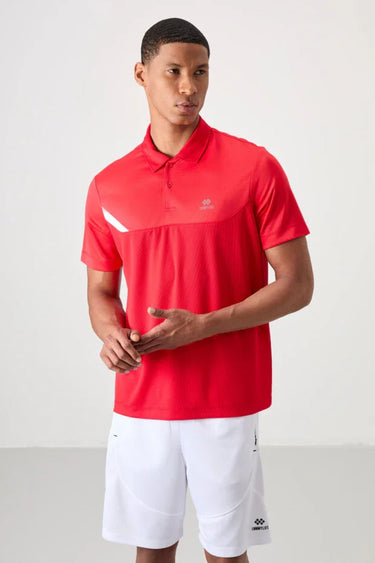 TOMMYLIFE Men's Standard Fit Breathable Performance Polo T-Shirt