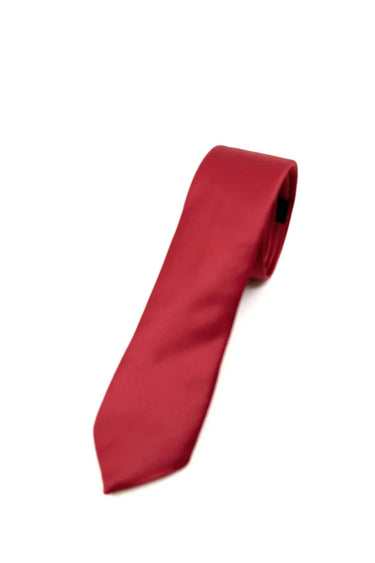Morven Men's Burgundy Basic Plain Tie