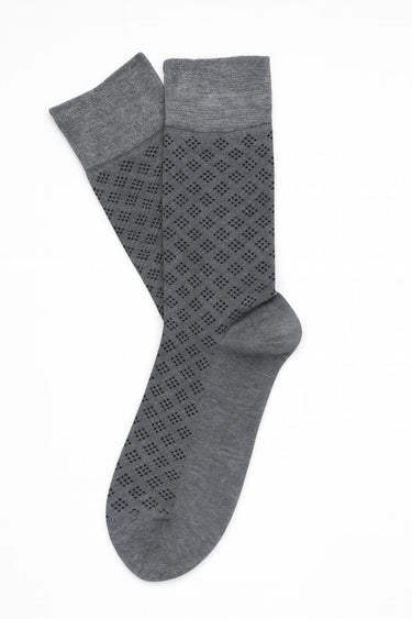 Morven Men’s Gray Bamboo Patterned Ankle Socks