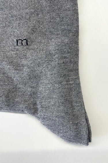 Morven Men’s Gray Bamboo Plain Ankle Socks