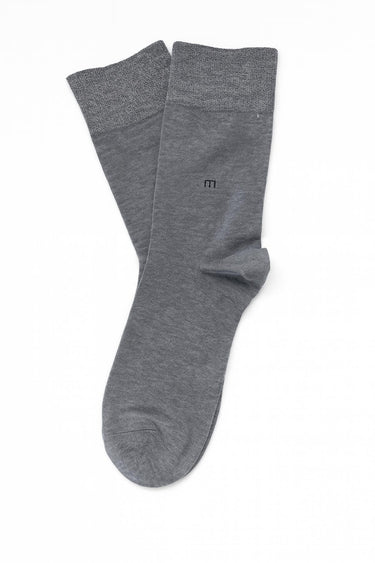 Morven Men’s Gray Bamboo Plain Ankle Socks