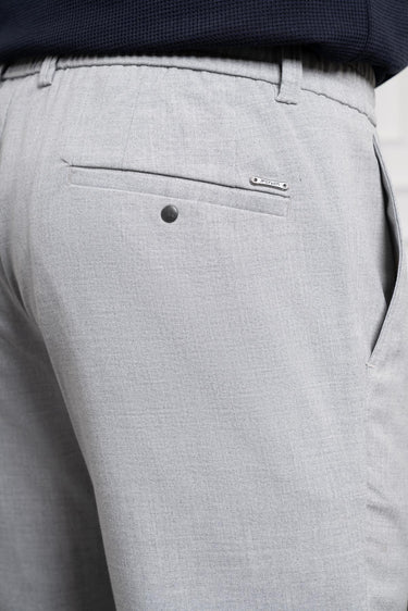 Morven Men's Gray Slim Fit Slim Cut Drawstring Jogger Pants