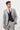 Morven Men's Grey Trendy Slim Fit Pointed Collar Suit with Vest
