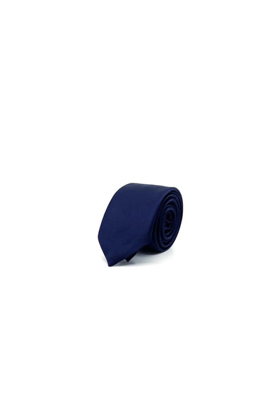Morven Men's Navy Blue Basic Plain Tie