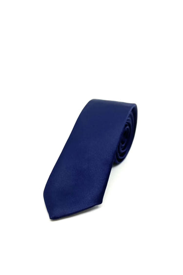 Morven Men's Navy Blue Basic Plain Tie
