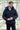 Morven Men's Navy Blue Hooded Dynamic Fit Coat
