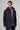 Morven Men's Navy Long Coat with Detachable Hood