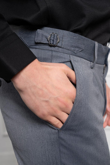 Morven Men's Trend Slim Fit Slim Cut Pleated Trousers