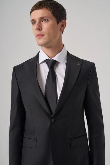 Morven Men's Wool Slim Fit Pointed Collar Suit