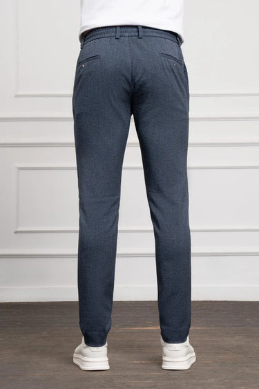 Morven Men's Marine Jogger Slim Fit Pants with Snap Button and Drawstring Closure