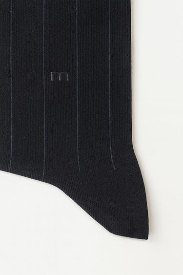 Morven Men’s Black Bamboo Patterned Ankle Socks