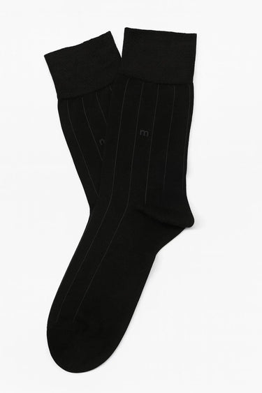 Morven Men’s Black Bamboo Patterned Ankle Socks