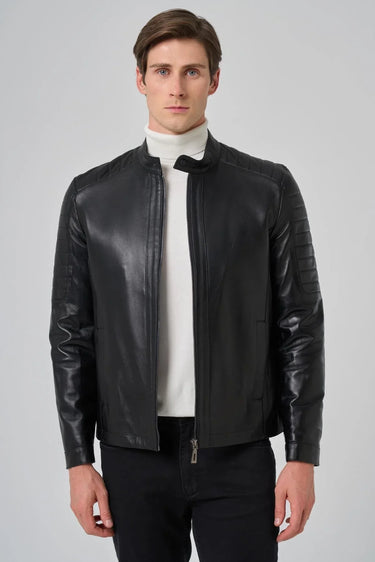 Morven Men's Black Ibiza Biker Leather Jacket