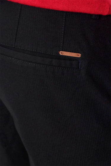 Morven Men's Black Precis Cotton Side Pocket Slim Fit Trousers