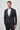 Morven Men's Black Trend Slim Fit Side Elastic Mono Collar Suit